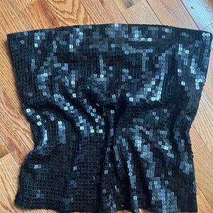 90s Black Sequin Tube Top
